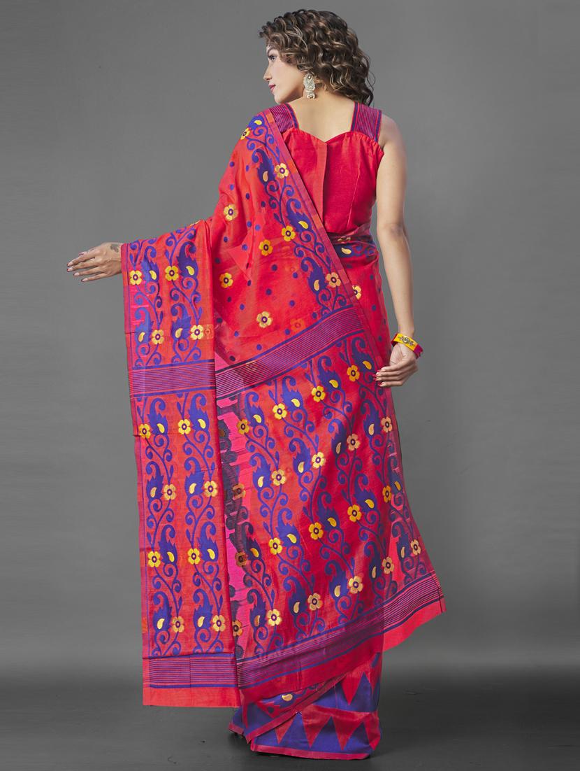 self design jamdani saree - 19413103 -  Standard Image - 1