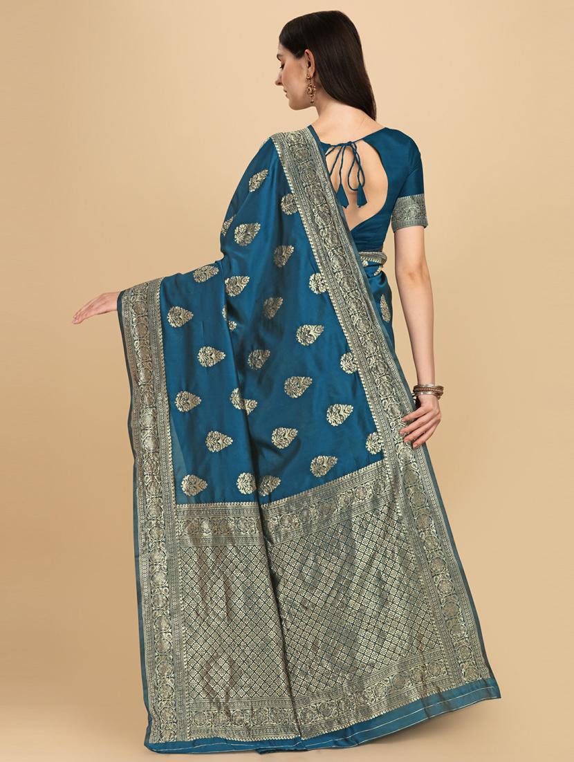 self design banarasi saree with blouse - 19413182 - Standard Image - 1