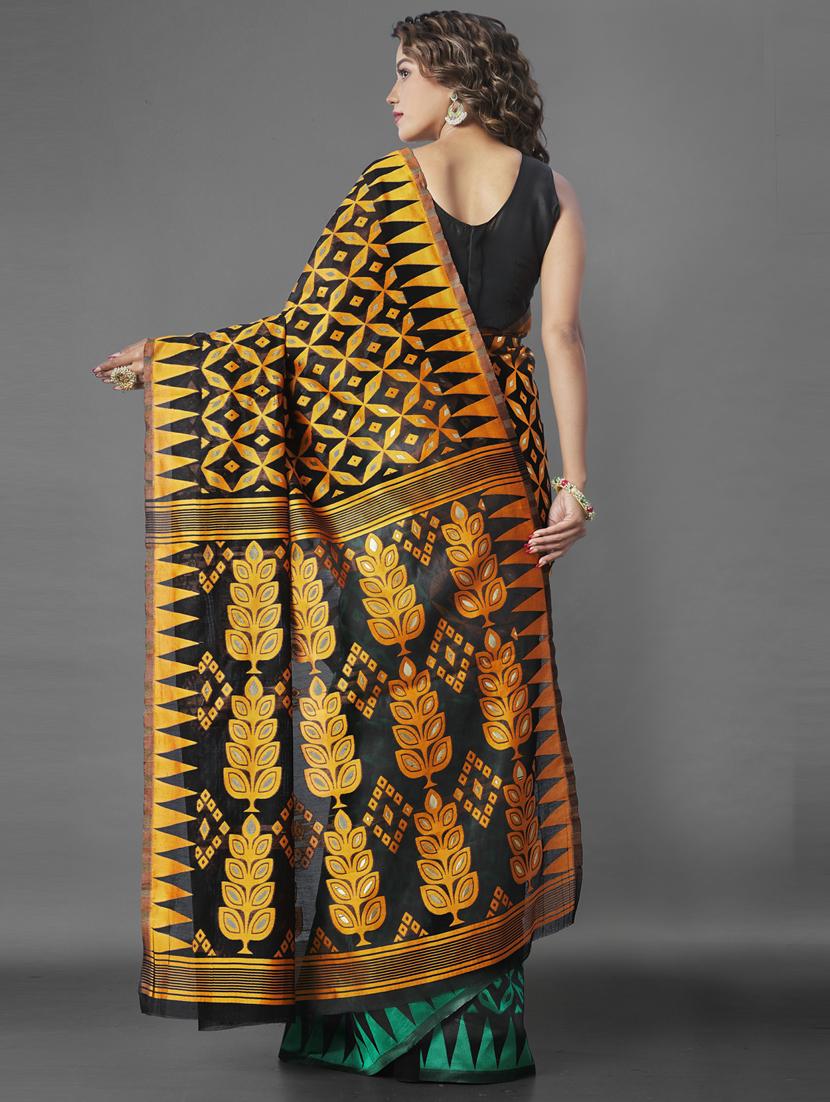 self design jamdani saree with blouse - 19413204 - Standard Image - 1