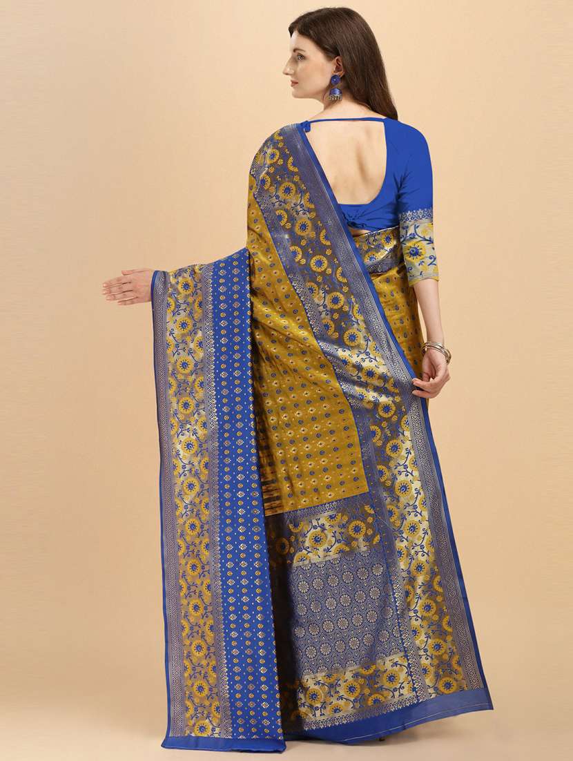 self design banarasi saree with blouse - 19413267 -  Standard Image - 1