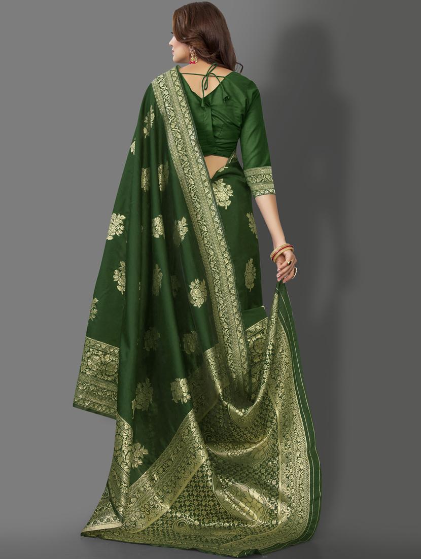 self design banarasi saree with blouse - 19413312 - Standard Image - 1
