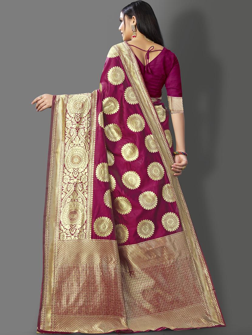 self design banarasi saree with blouse - 19413325 - Standard Image - 1