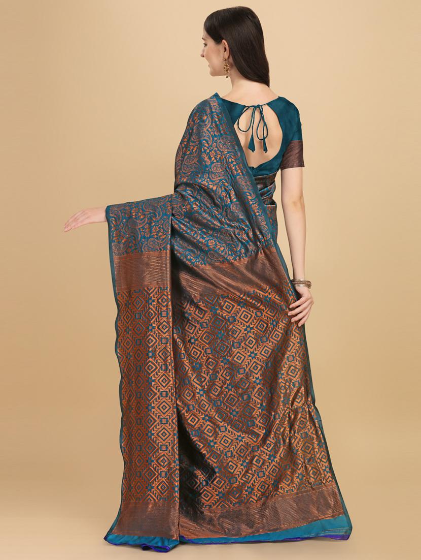 self design banarasi saree - 19413342 -  Standard Image - 1