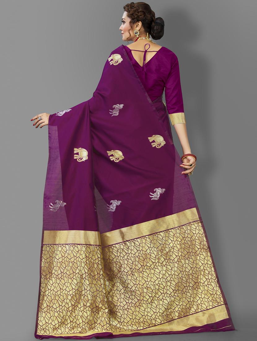 self design banarasi saree with blouse - 19413353 - Standard Image - 1