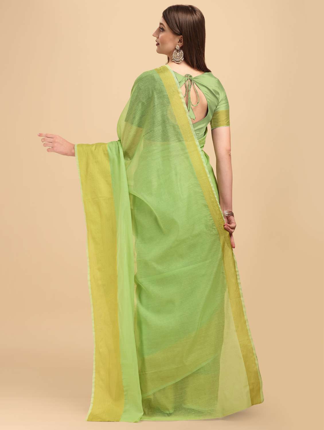 solids banarasi saree with blouse - 19413361 -  Standard Image - 1