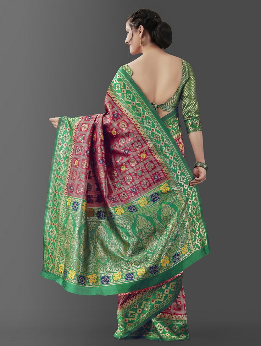 women's banarasi saree with blouse - 19413367 - Standard Image - 1