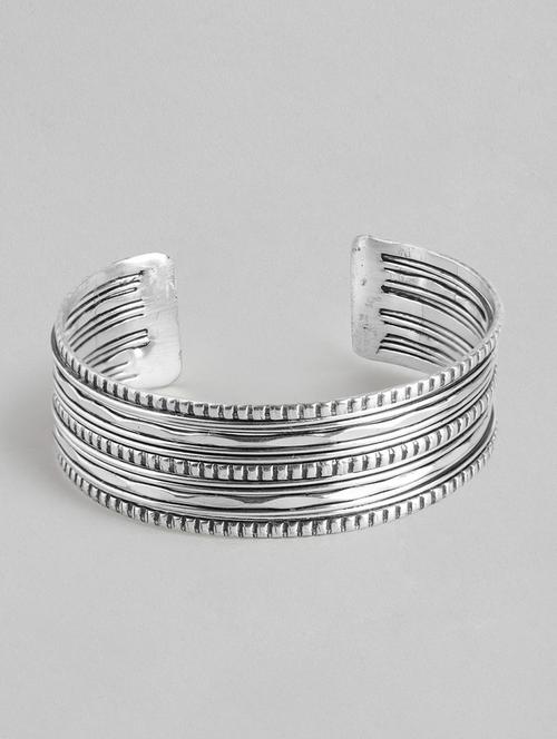 women silver-plated cuff bracelet - 19413424 - Standard Image - 0