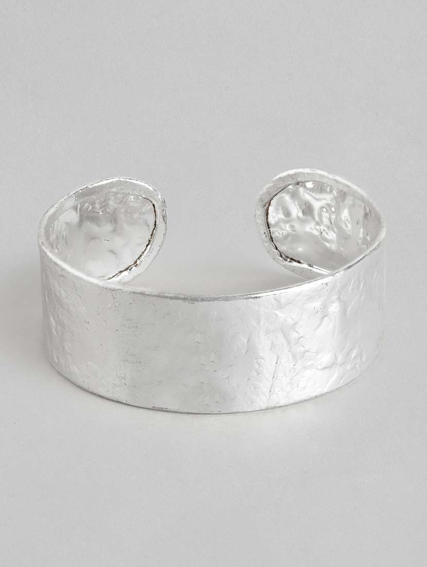 women silver-plated cuff bracelet