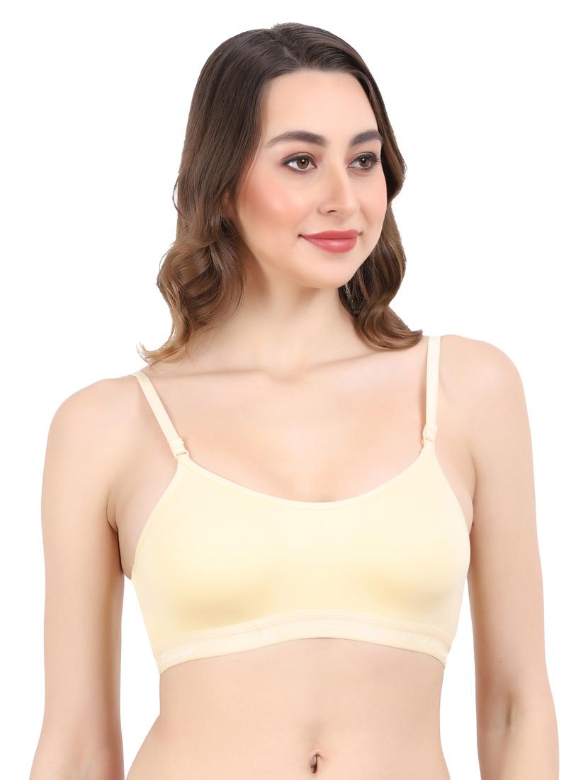 beige cotton sports bra - 19413471 -  Standard Image - 1