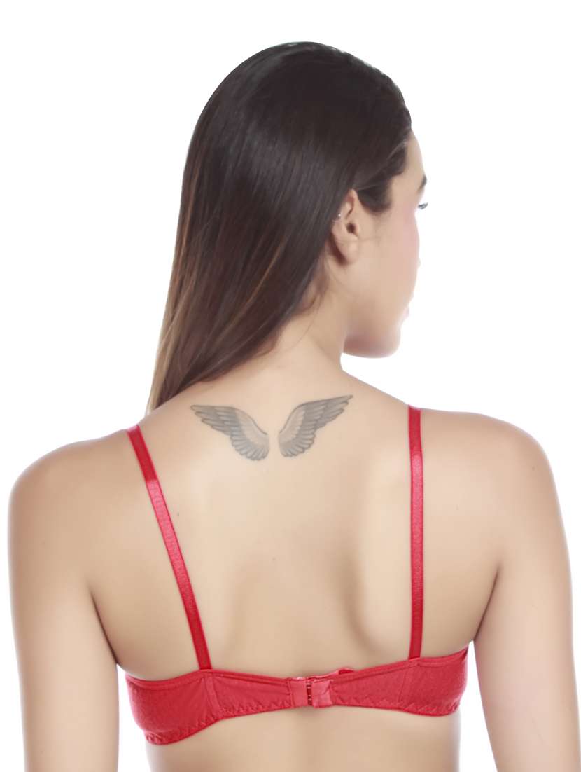 red cotton regular bra - 19413488 -  Standard Image - 1