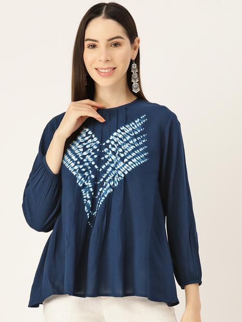 women's a line round neck top - 19414209 - Standard Image - 0