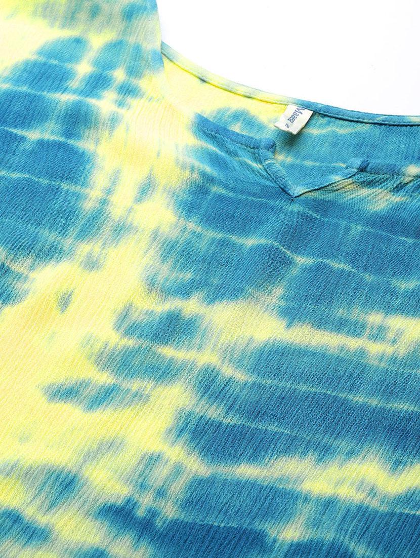 tie and dye notch neck kaftan - 19414230 - Standard Image - 4