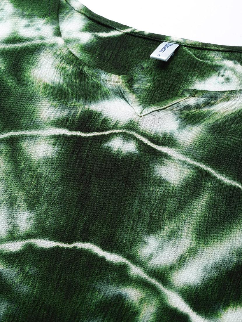 tie and dye notch neck kaftan - 19414231 - Standard Image - 4