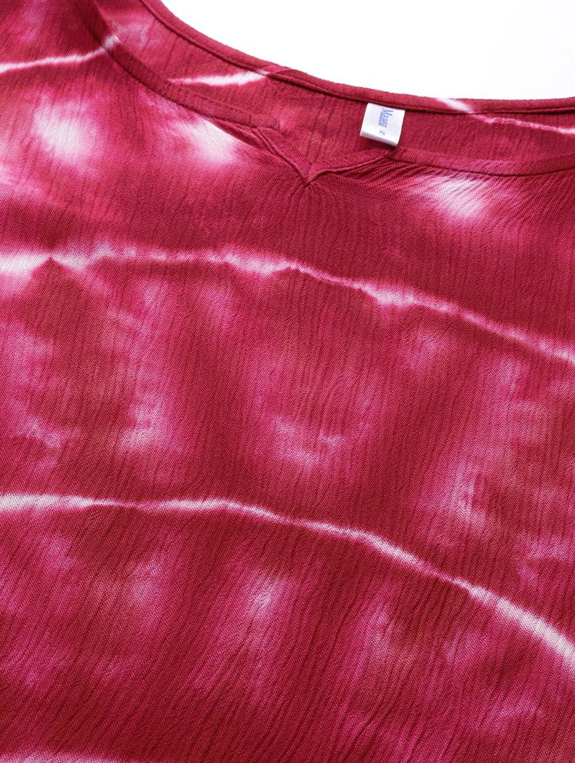 tie and dye notch neck kaftan - 19414235 - Standard Image - 4