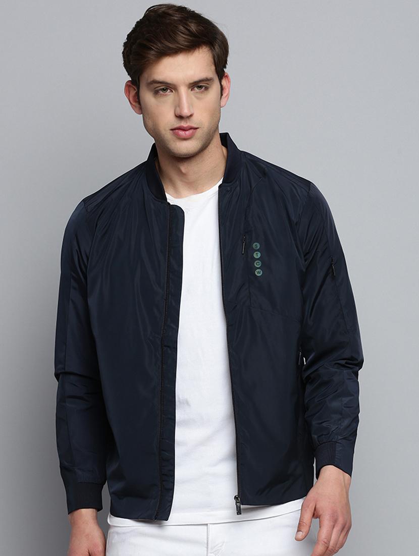 solids nylon casual jacket - 19415016 - Zoom Image - 0