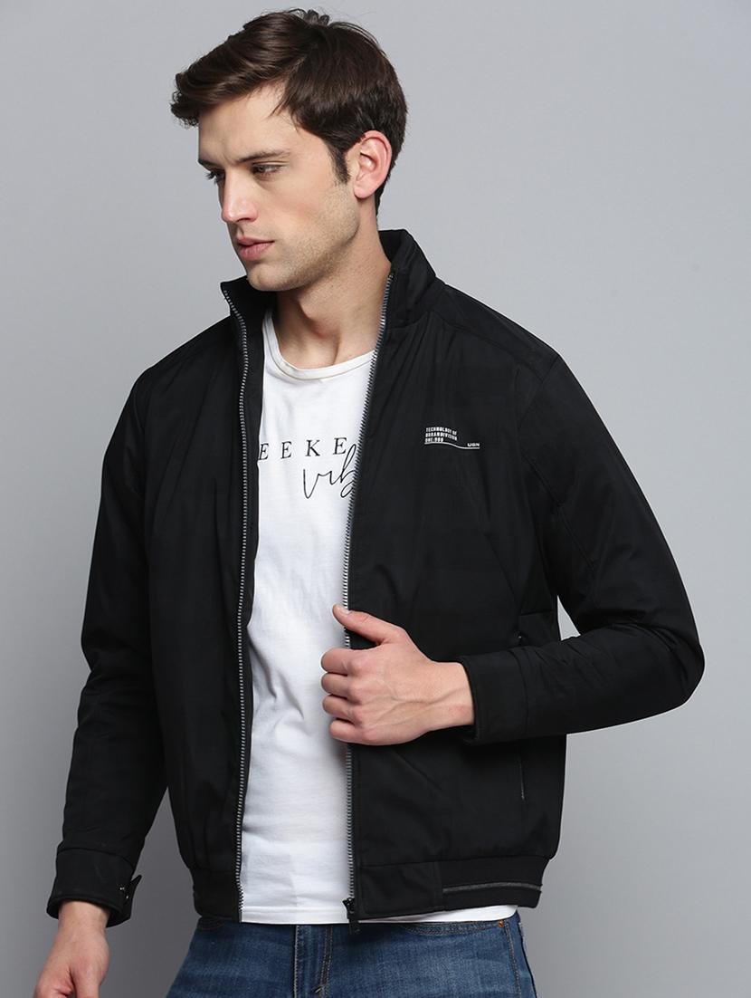 solids polyester casual jacket - 19415042 - Standard Image - 1