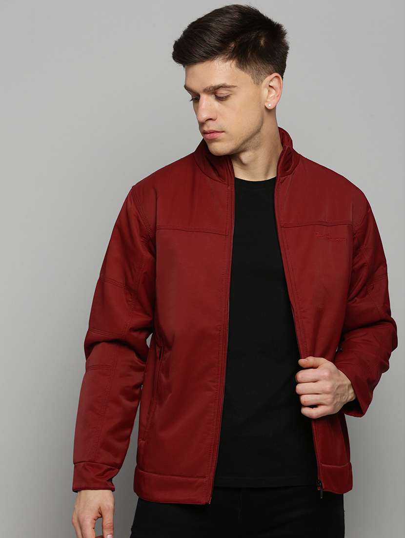 solids polyester casual jacket