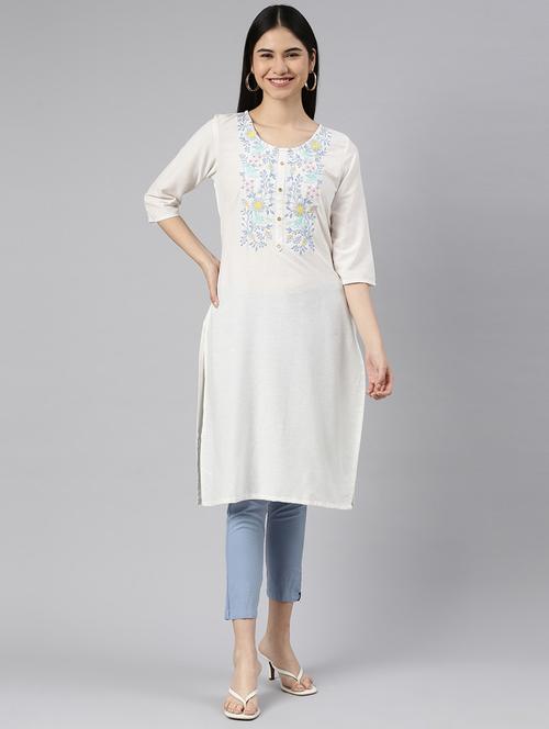 women's straight kurta - 19415287 - Standard Image - 0