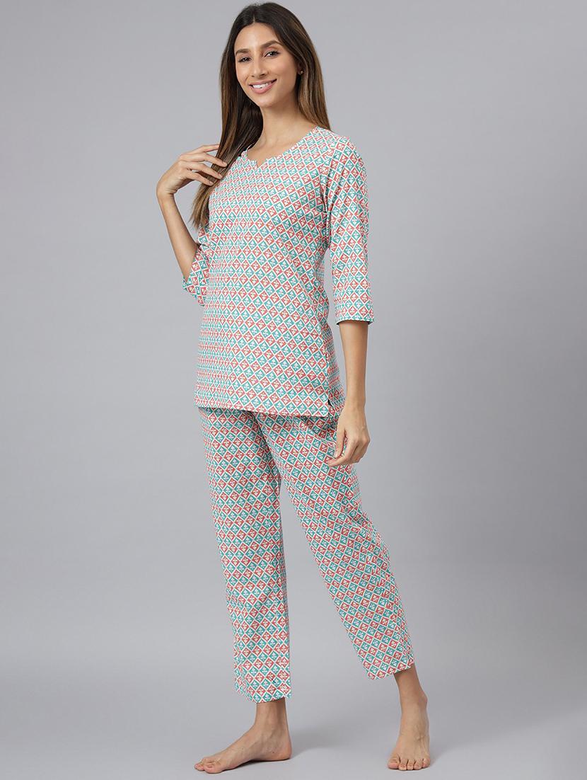 printed pyjama set nightwear - 19416133 - Standard Image - 1
