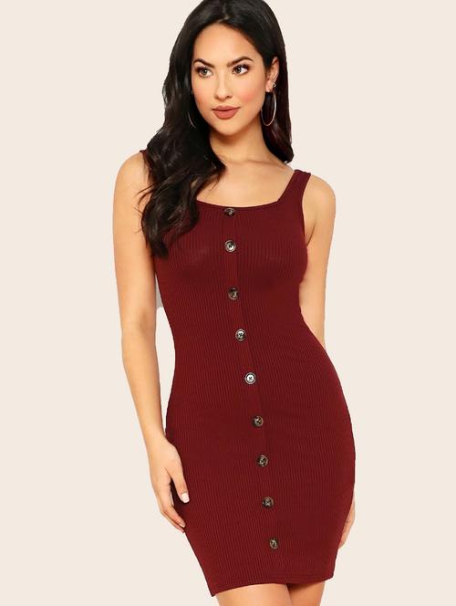 women solid bodycon dress - 19417251 - Standard Image - 0