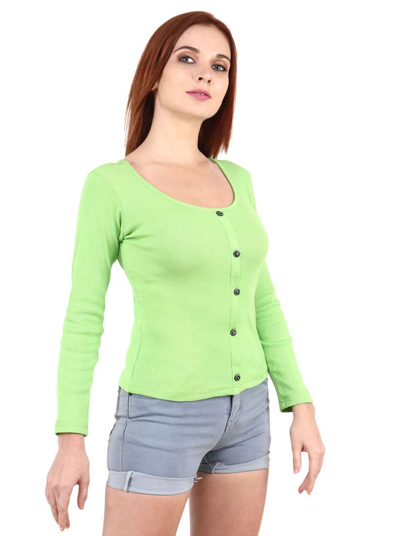 women's straight round neck top - 19417296 - Standard Image - 1