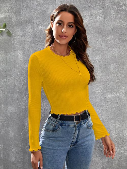women's crop mock neck top - 19417314 - Standard Image - 0