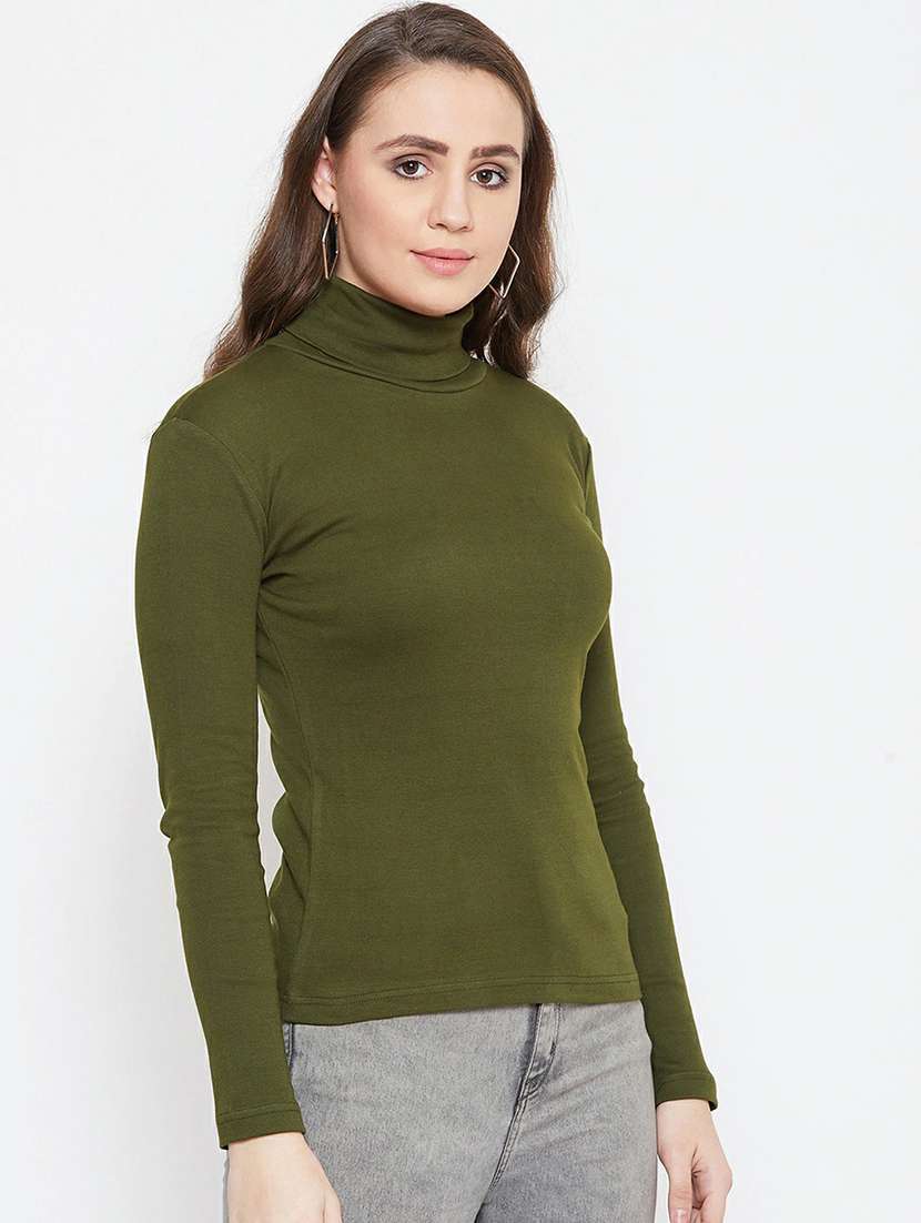 women's straight high neck top - 19417402 -  Standard Image - 1