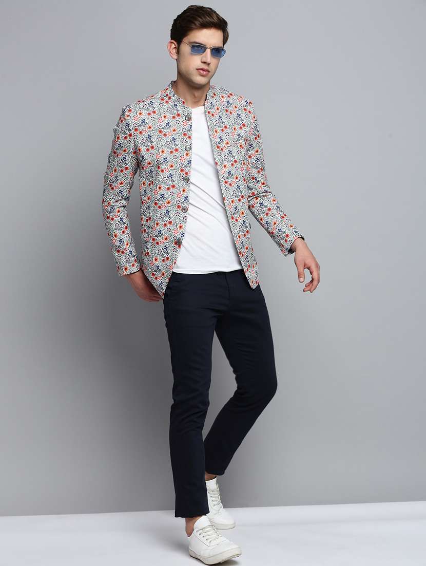 men printed blazer - 19417442 -  Standard Image - 4