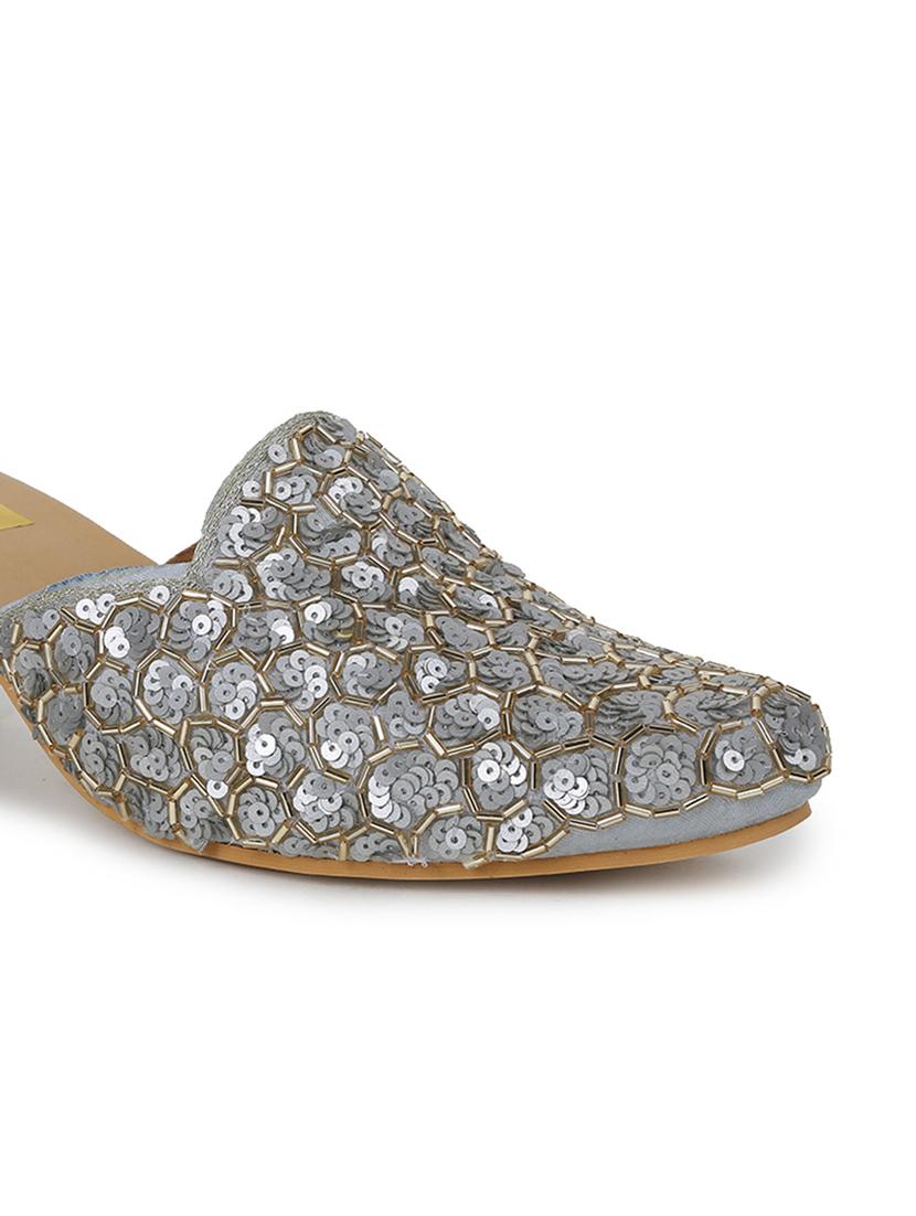 grey synthetic mules sandals - 19418219 - Standard Image - 6