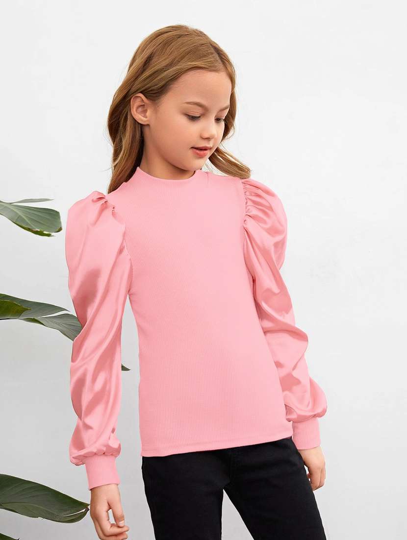girls mock neck top - 19419554 -  Standard Image - 1