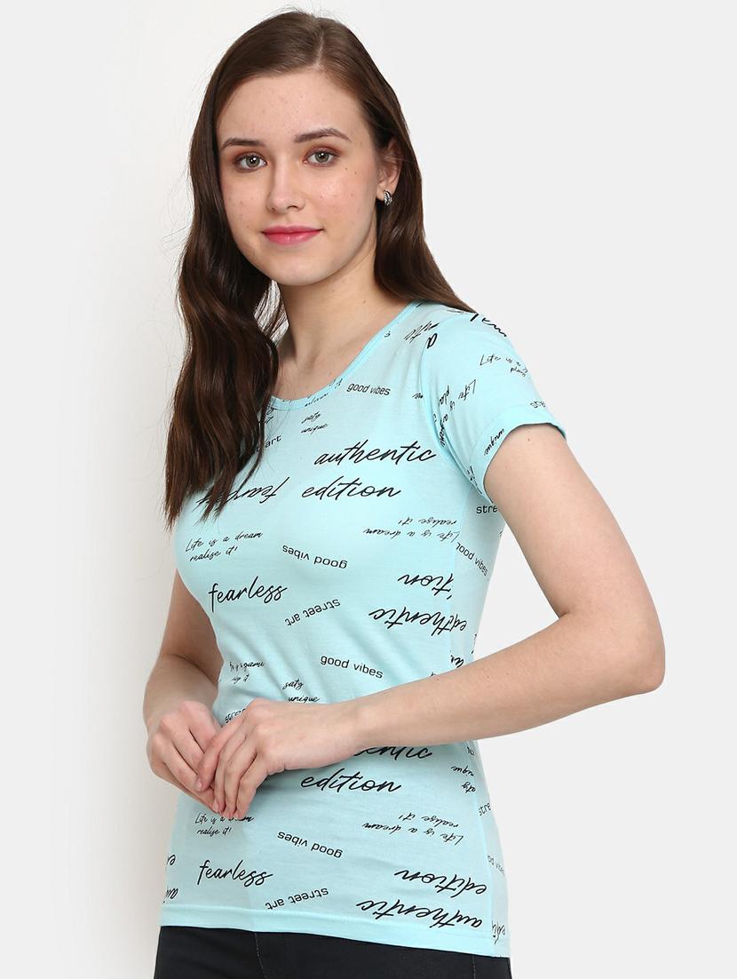 women's all over print round neck t-shirt - 19420675 - Standard Image - 1