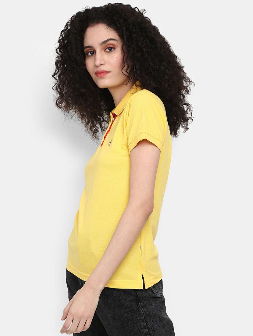 women's plain polo neck t-shirt - 19420697 -  Standard Image - 1