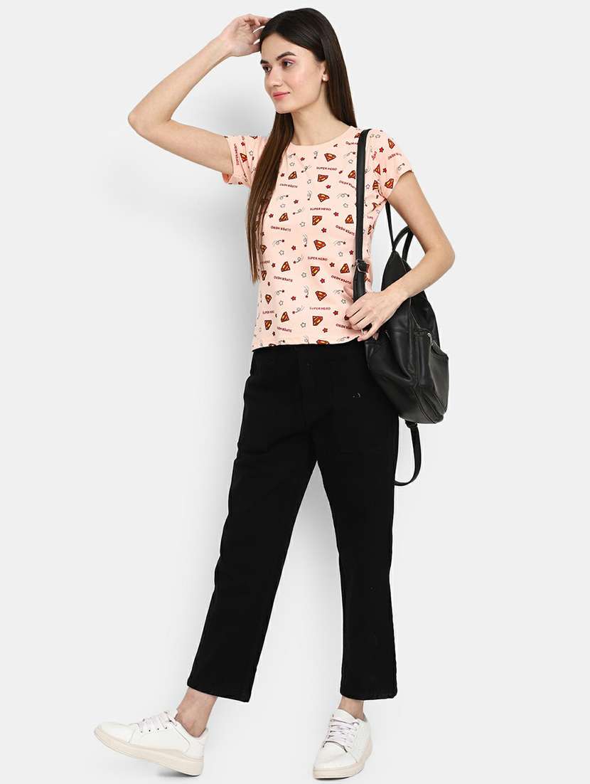 women's all over print round neck t-shirt - 19420704 -  Standard Image - 4