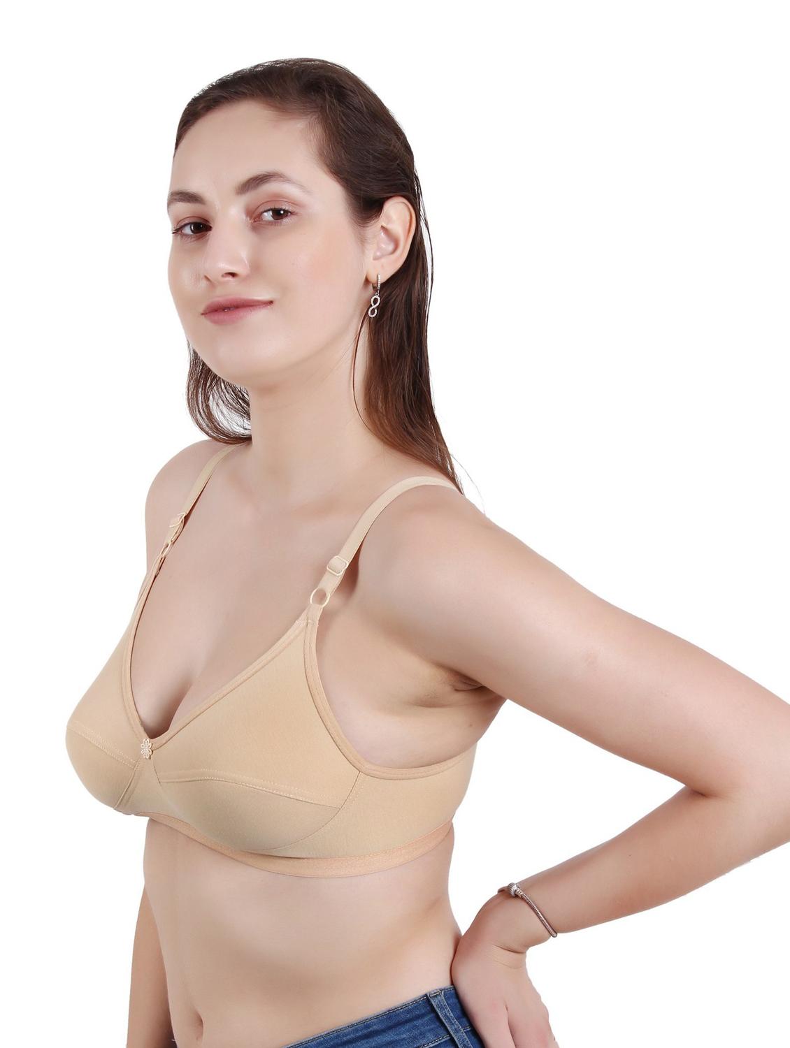 gold cotton blend regular bra - 19421155 - Standard Image - 1
