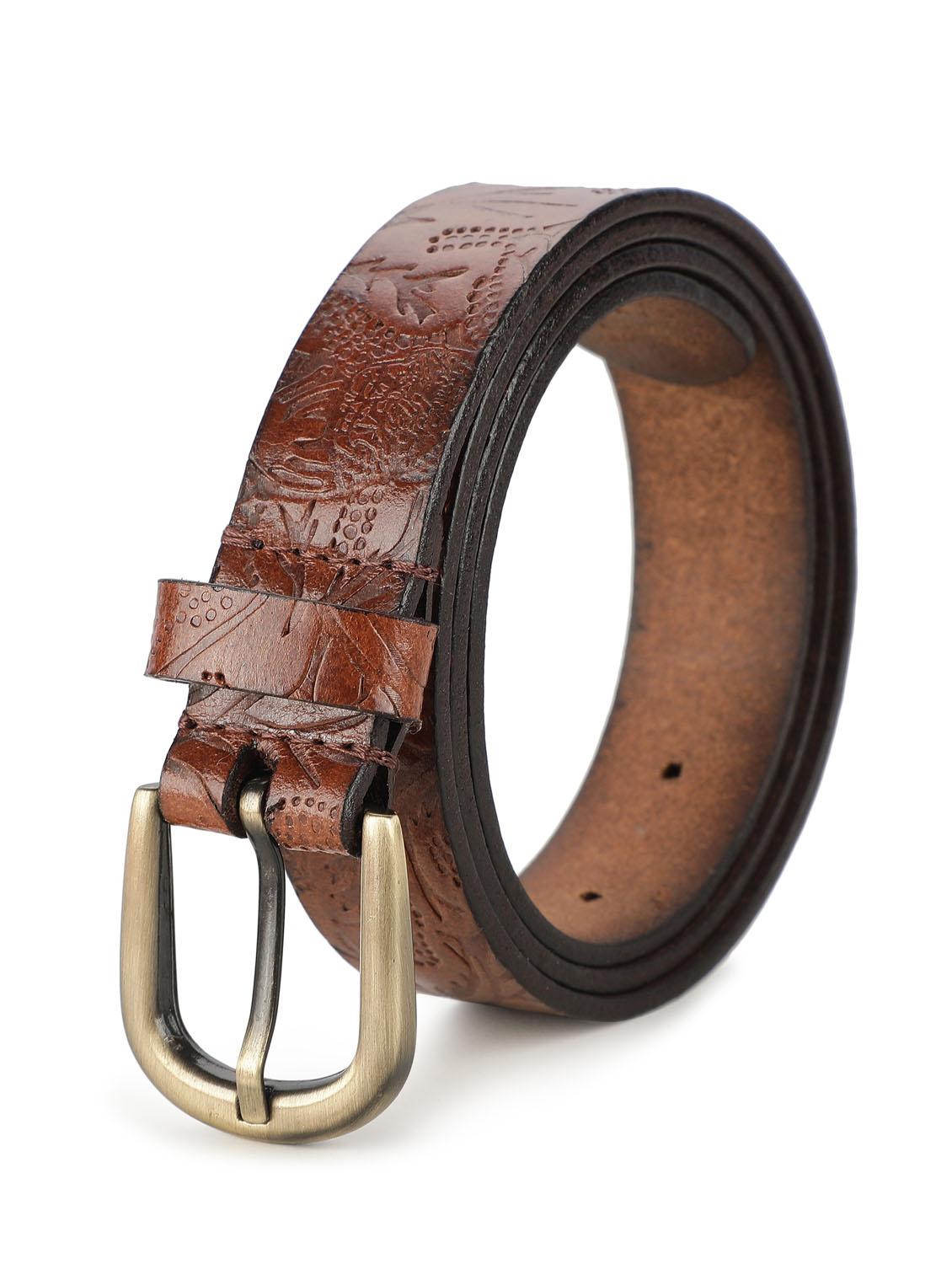 brown leatherette belt - 19421430 - Standard Image - 1