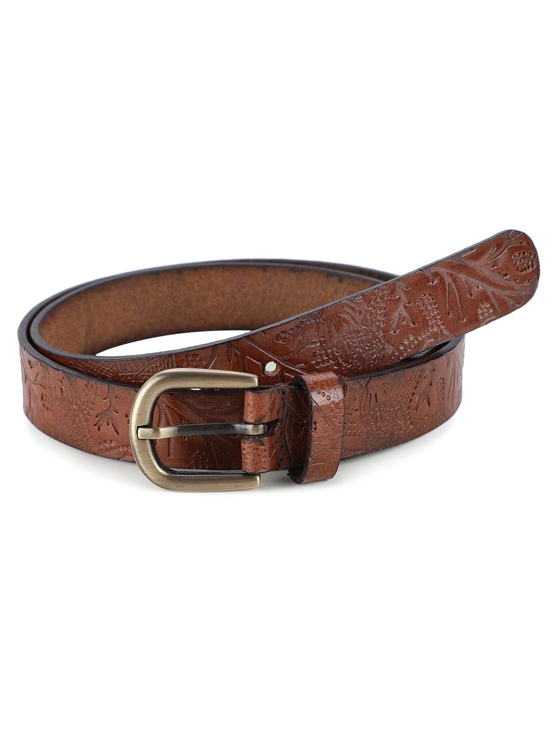 brown leatherette belt