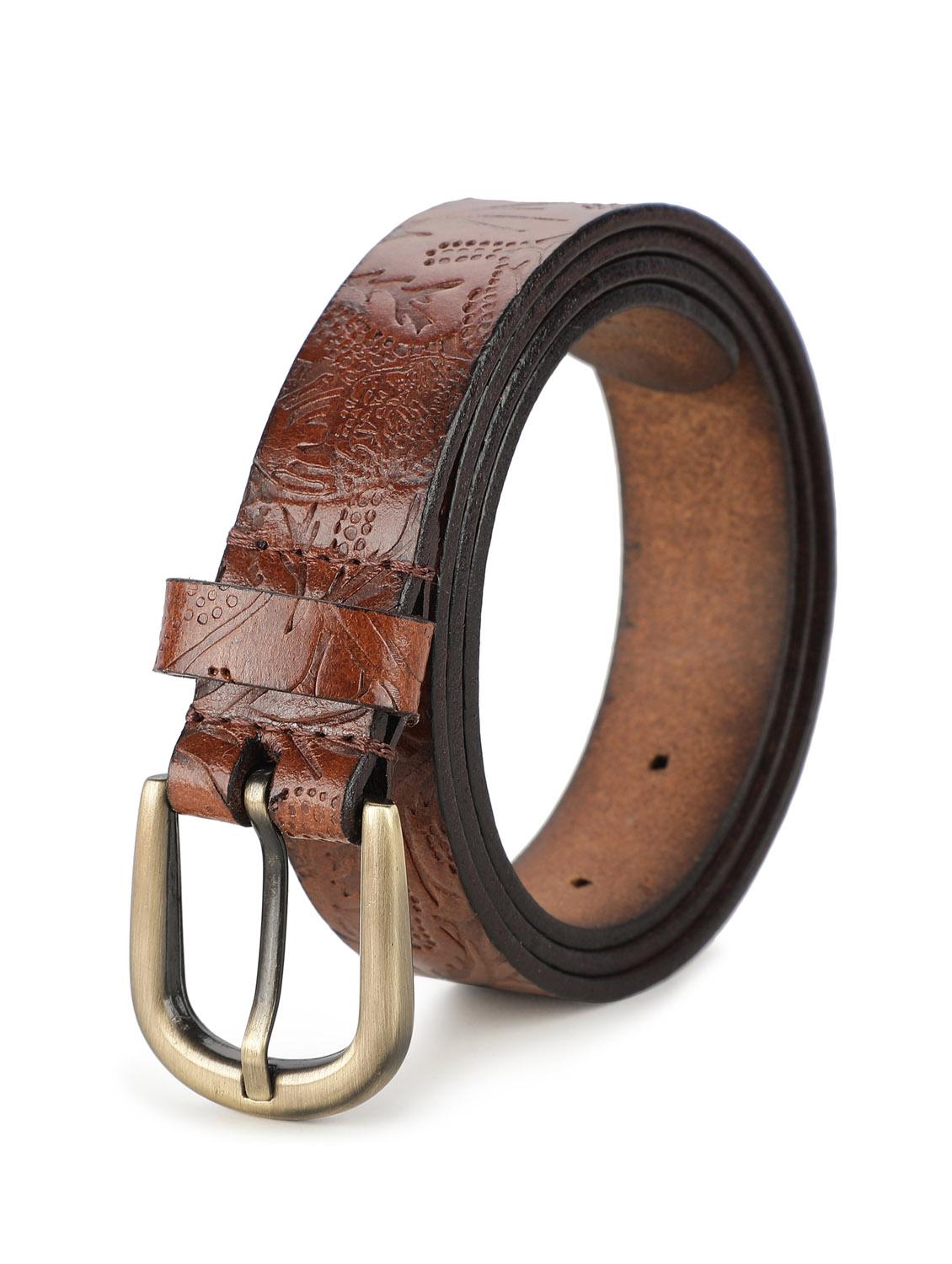 brown leatherette belt - 19421435 - Standard Image - 1
