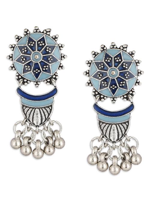 silver plated drop earring - 19421448 - Standard Image - 0