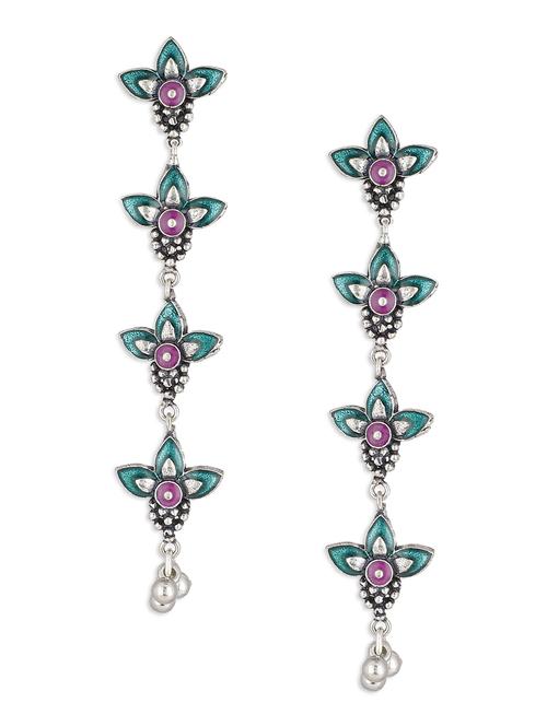 silver plated drop earring - 19421449 -  Standard Image - 0