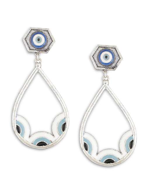 silver plated drop earring - 19421450 -  Standard Image - 0