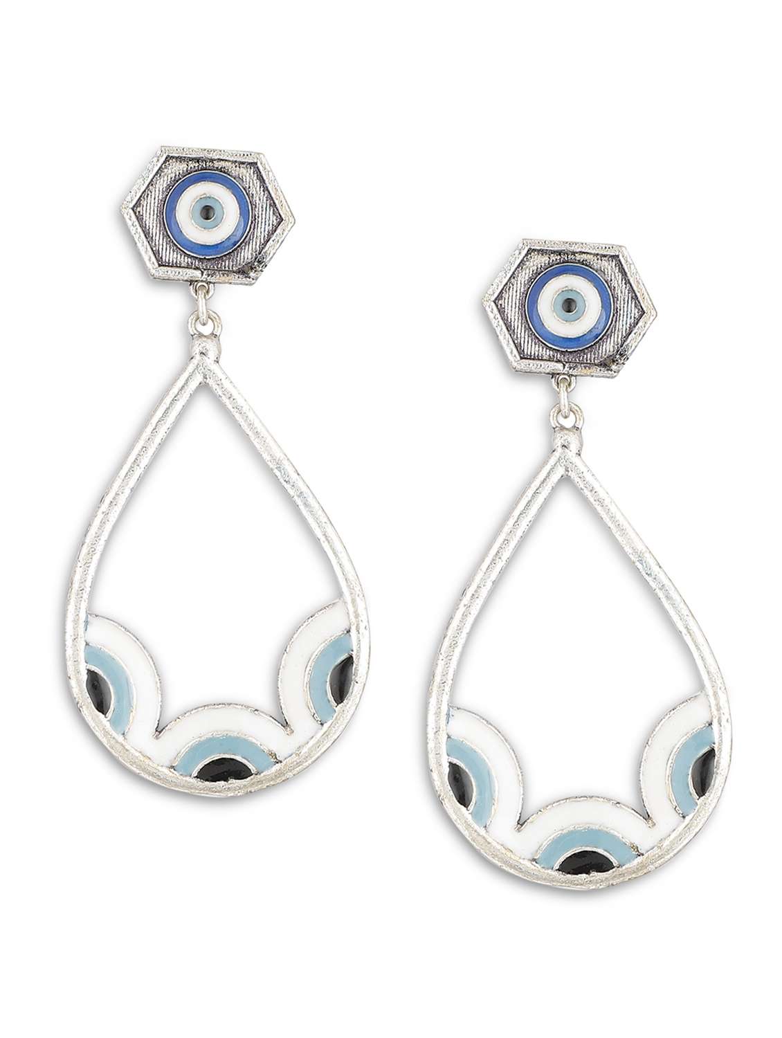 silver plated drop earring - 19421450 -  Zoom Image - 0