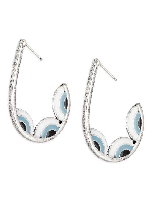 silver plated drop earring - 19421451 - Standard Image - 0