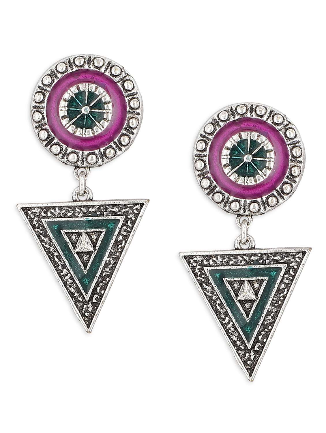 silver plated drop earring