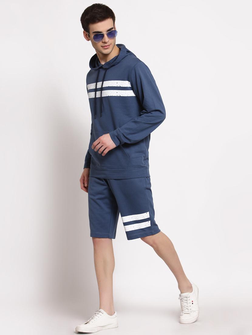 blue solid cotton short - 19421477 - Standard Image - 4