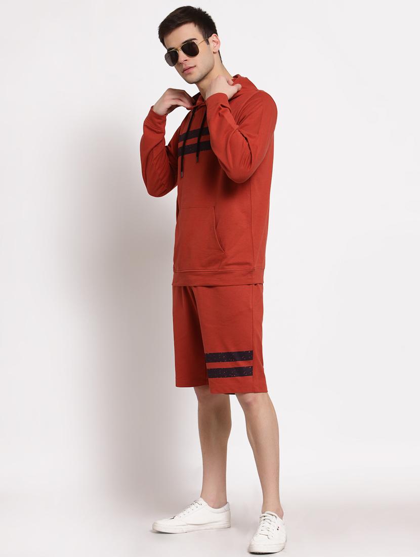 red solid cotton short - 19421480 - Standard Image - 4