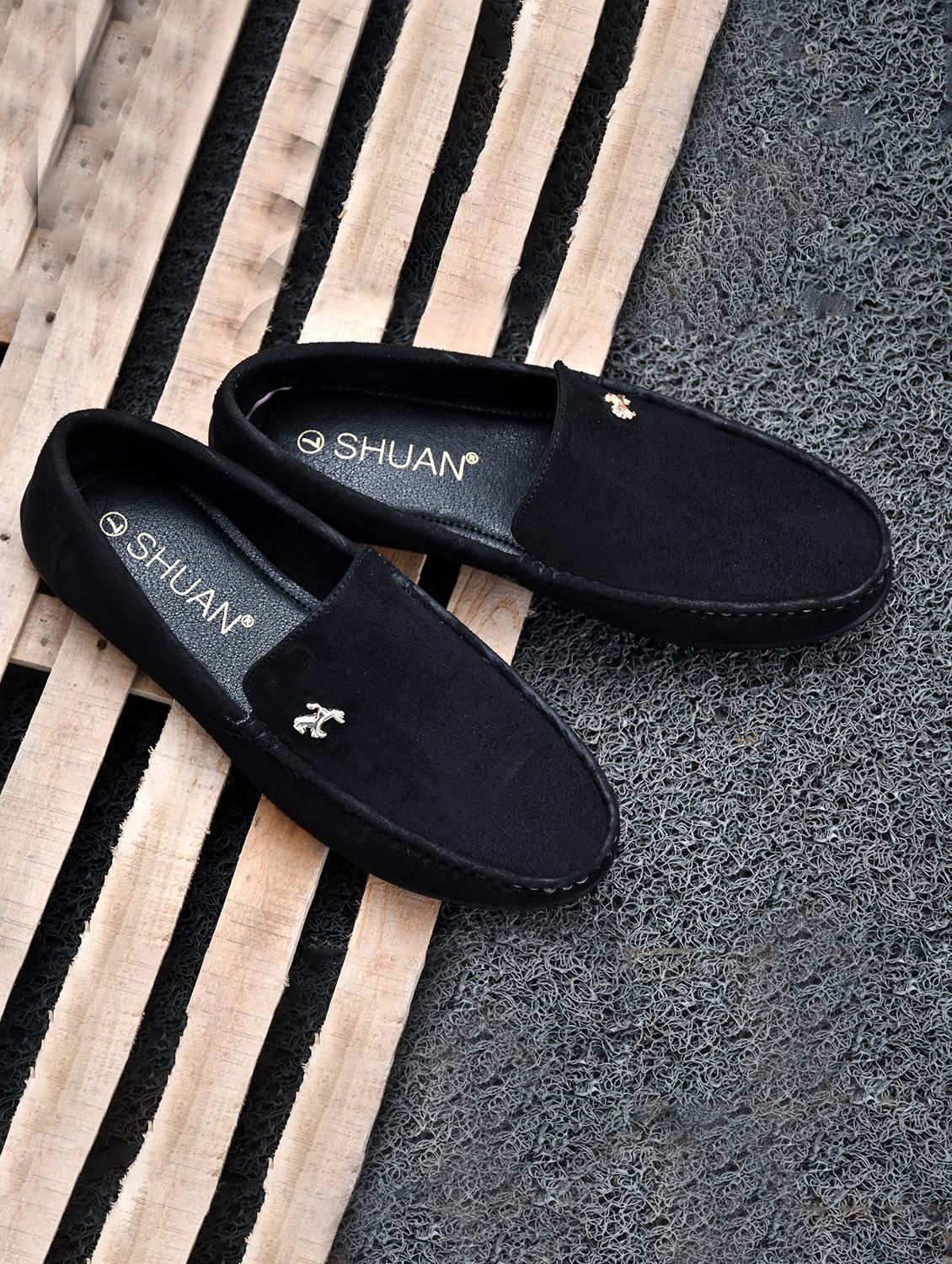 black suede slip on loafers - 19421497 -  Zoom Image - 0