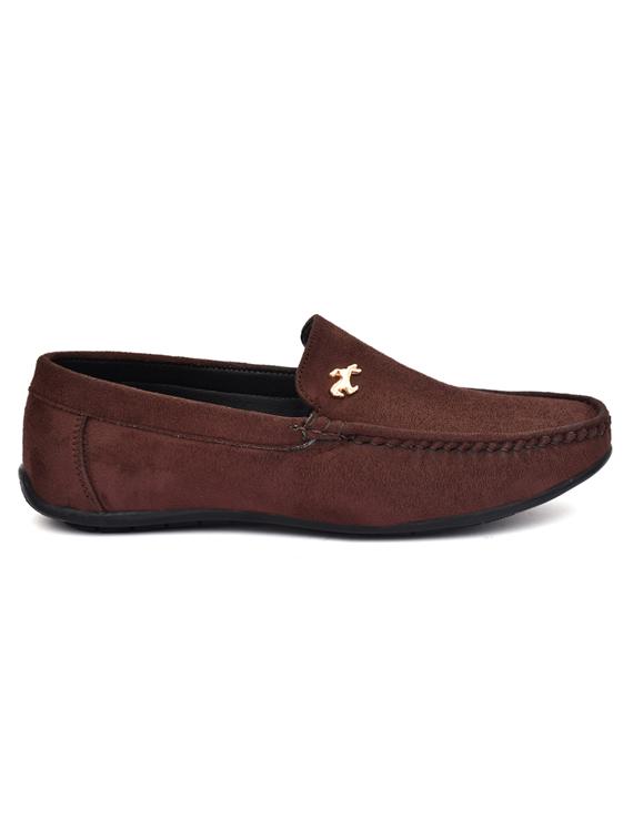 brown suede slip on loafers - 19421499 -  Zoom Image - 0