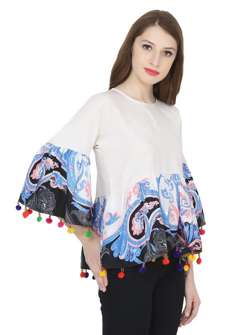 women's a line round neck top - 19421985 -  Standard Image - 1
