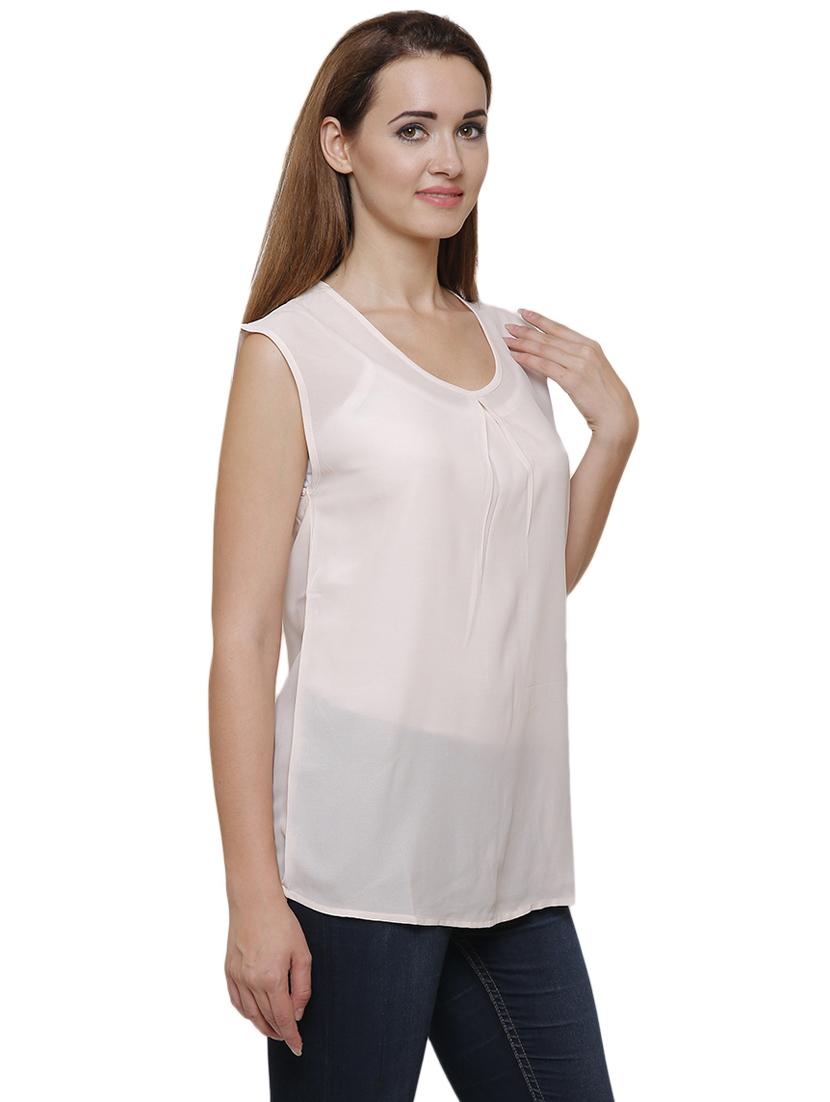 women's straight round neck top - 19421986 - Standard Image - 1