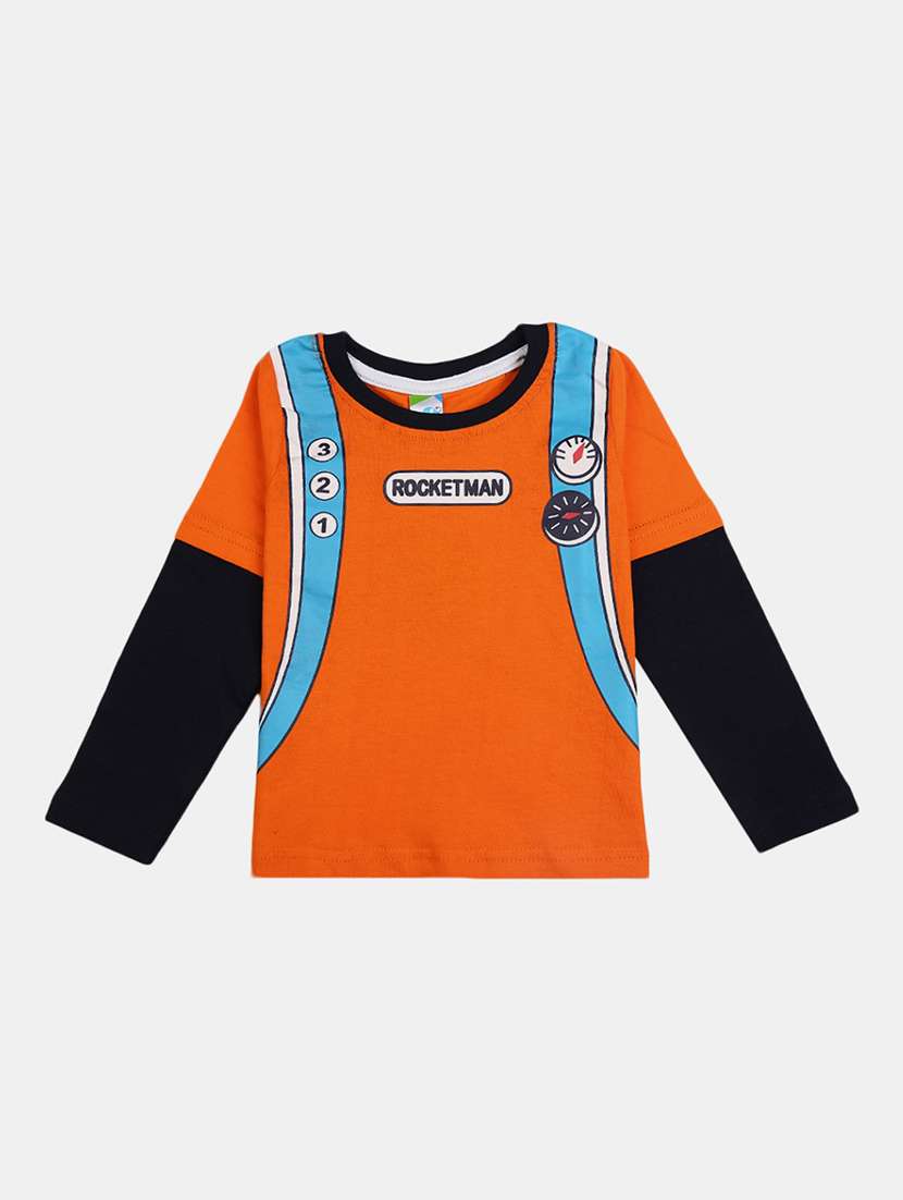 boys round neck printed t-shirt